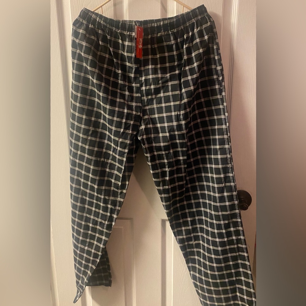Men's Black and White Checkered Lounge Pants